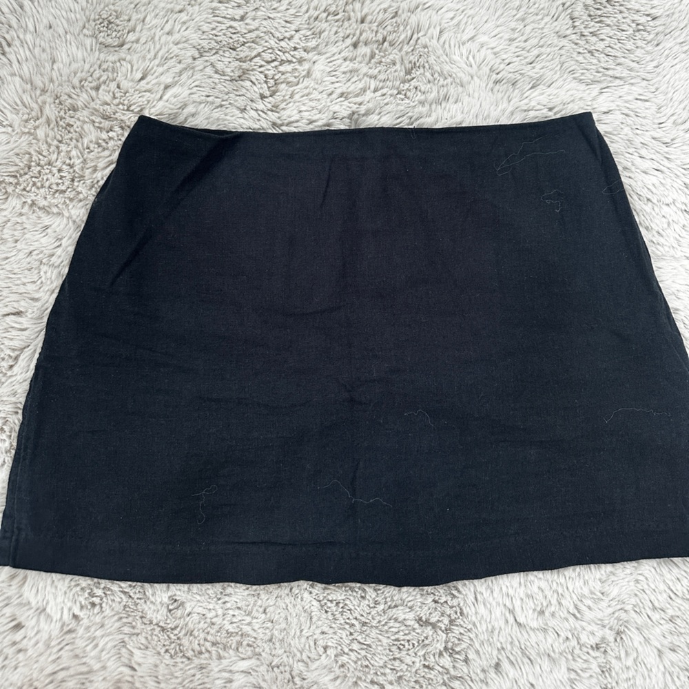 Abercrombie & Fitch Black Linen Skort